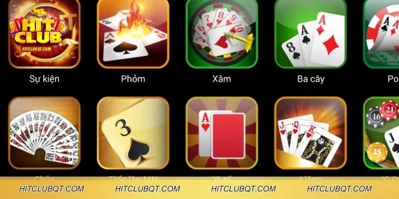 Đa dạng game bài hấp dẫn đang hot trên Hitclub